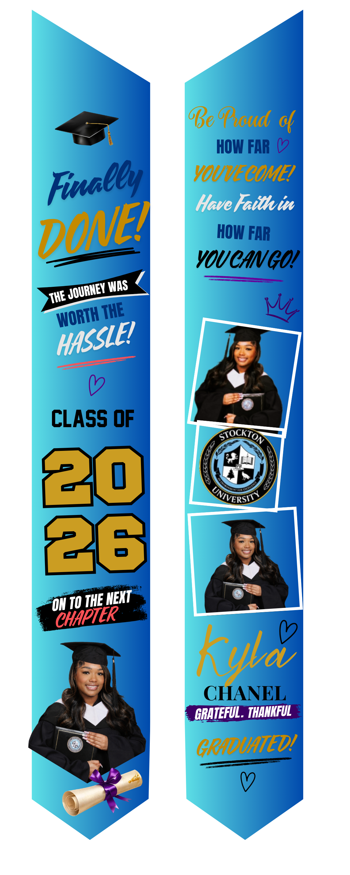 Custom Graduation Sash - Finally Done