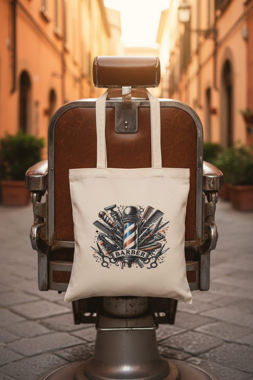 Barber Tote Hanging on Chair