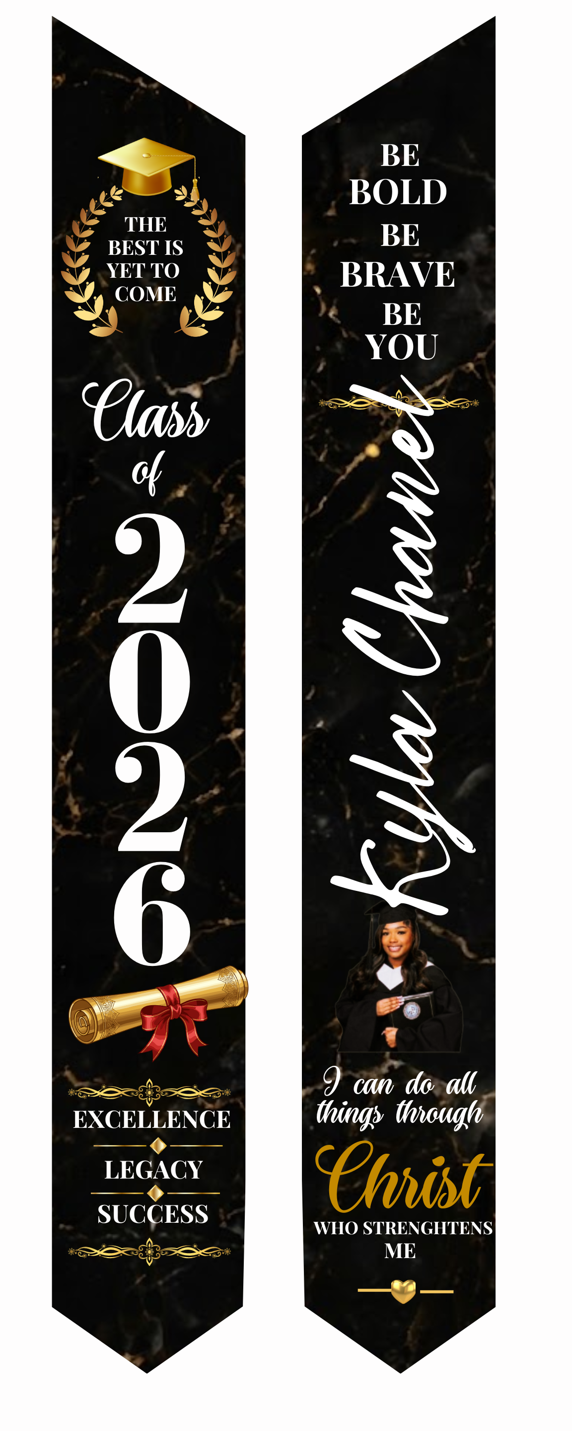 Custom Graduation Sash - Through Christ