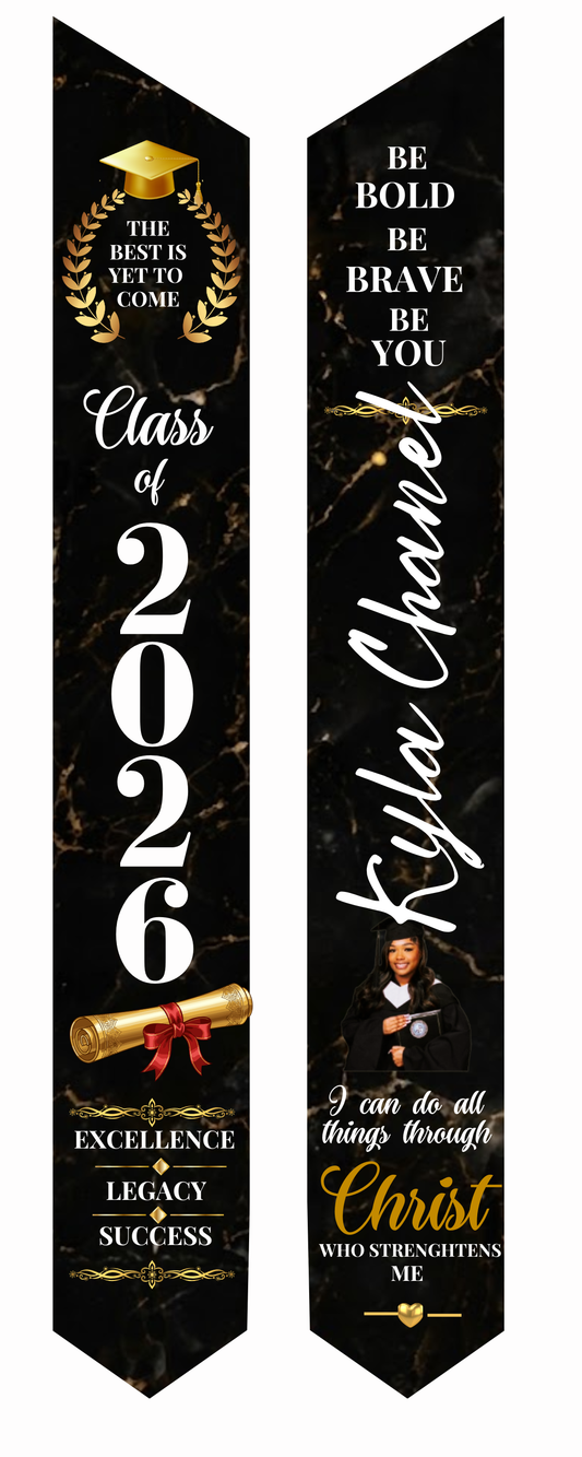Custom Graduation Sash - Through Christ
