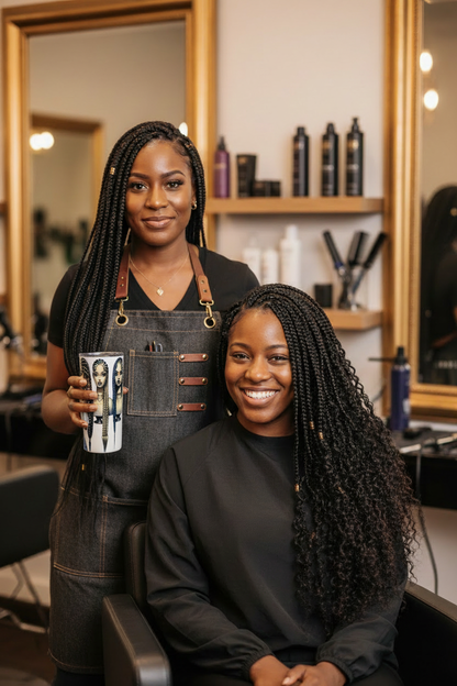 Braider Holding Jack of all Braids Tumbler