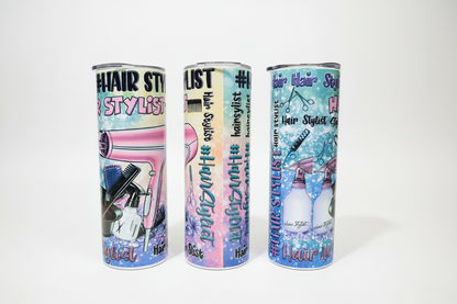 Hair Stylist Tumbler - Professional Three-View Composite