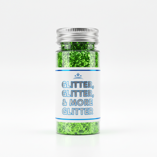 Khamar Neon Green Glitter in packaging