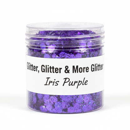 Glitter, Glitter & More Glitter - Iris Purple glitter close-up