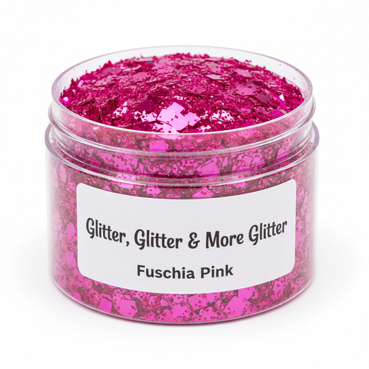 Glitter, Glitter & More Glitter - Fuchsia Pink glitter close-up