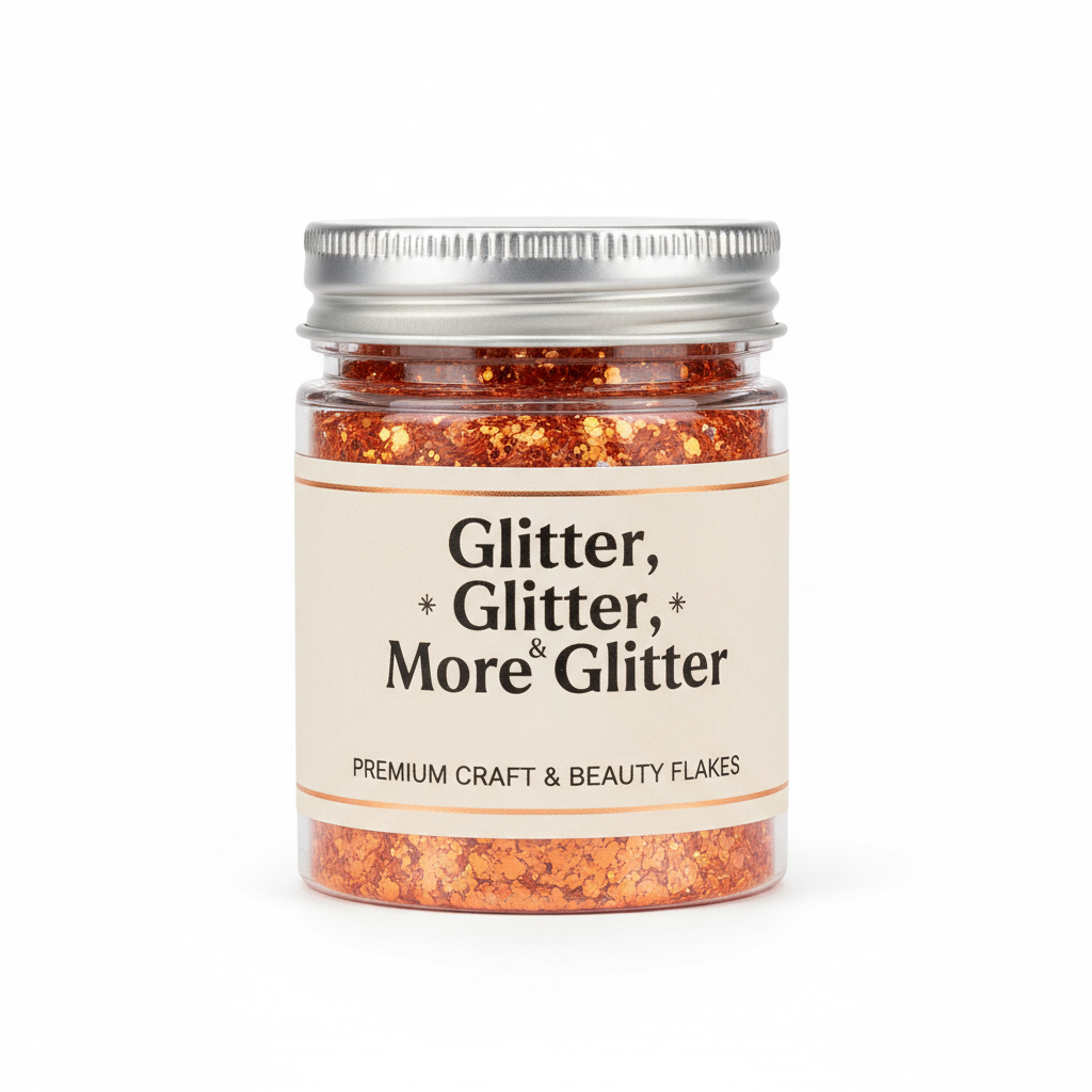 Nayvon Orange Chunky Glitter in packaging