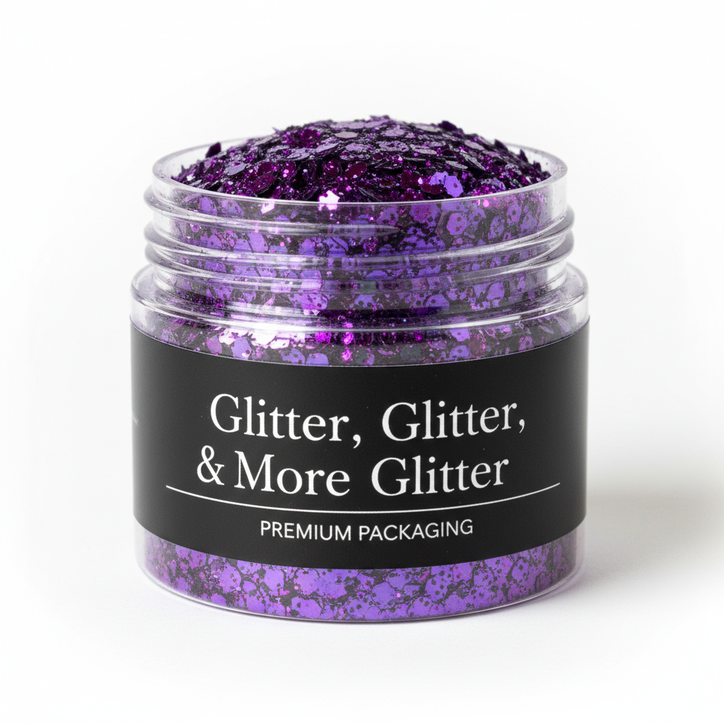 Iris Purple Chunky Glitter in packaging
