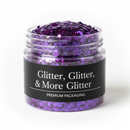 Iris Purple Chunky Glitter in packaging