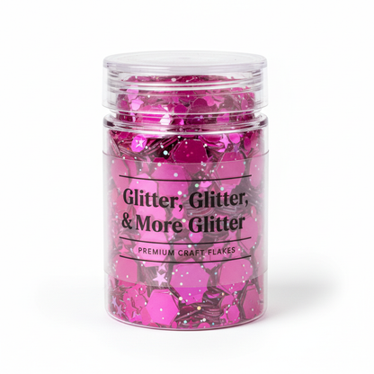 Fuchsia Pink Chunky Glitter in packaging