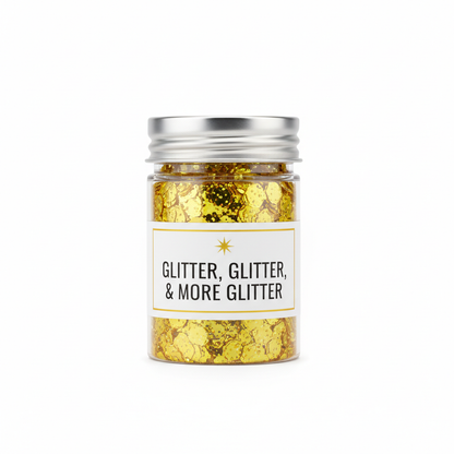 Cirra Pooh Yellow Chunky Glitter in packaging