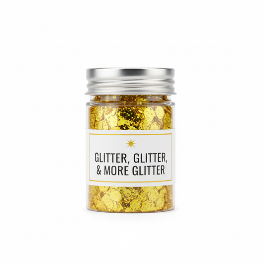Cirra Pooh Yellow Chunky Glitter in packaging