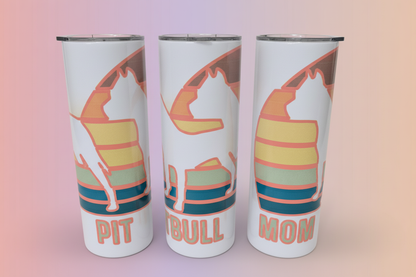 Pitbull Mom Tumblers - Soft Gradient Background