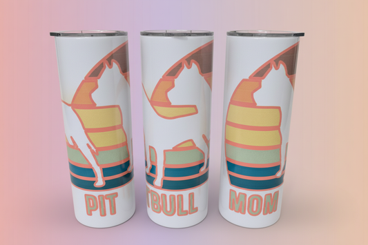 Pitbull Mom Tumblers - Soft Gradient Background