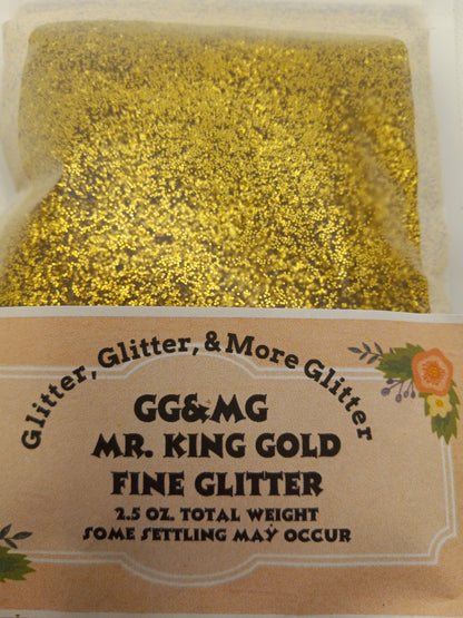 Mr. King Gold - Fine flakes of Gold Glitter.