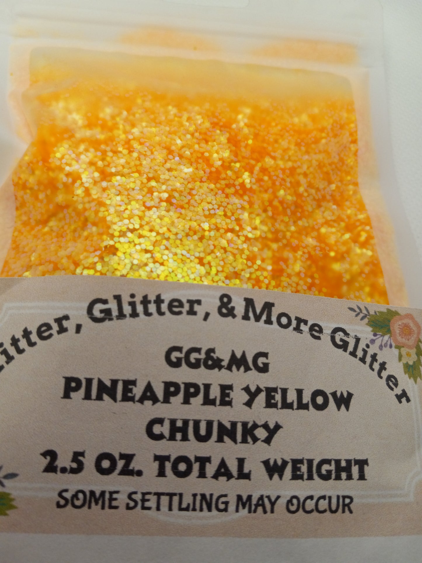 Pineapple Yellow Chunky Glitter